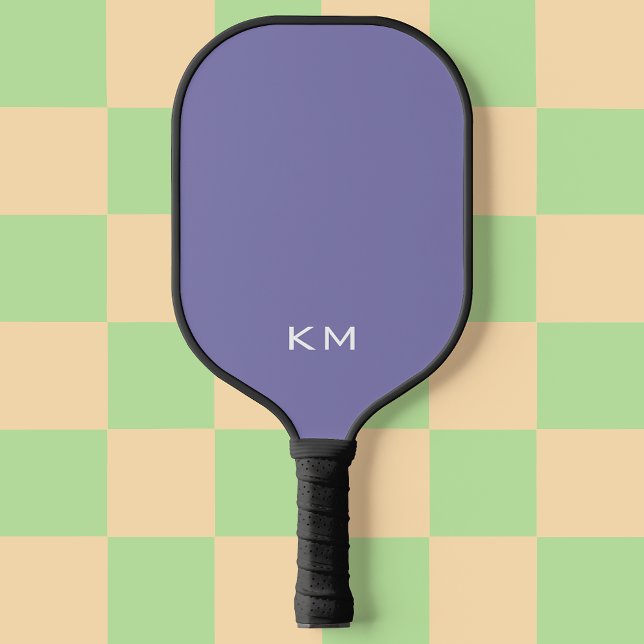 Basic Professional Purple Monogram Initials Pickleball Paddle (Creator Uploaded)
