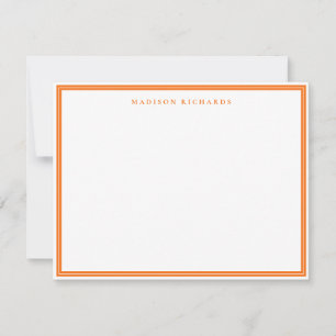 Basic Pumpkin Orange Border Personalized  Card
