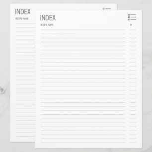 Basic Recipe Index Pages