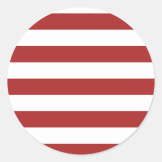 Basic Red and White Stripes Pattern Classic Round Sticker
