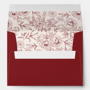Basic Red Chinese Wedding Invitation Envelope
