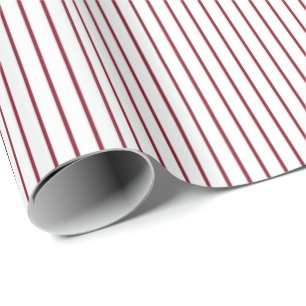 Basic Red Pinstripe Minimalistic Any Occasion Wra Wrapping Paper