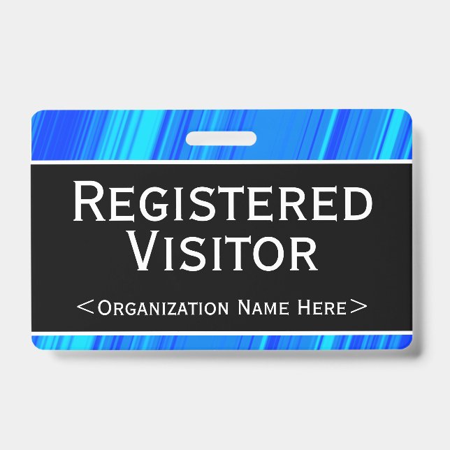 Basic "Registered Visitor" Badge (Front)