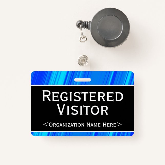 Basic "Registered Visitor" Badge (Front with Retractable)