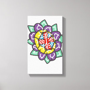 Basic sacred mandala canvas print