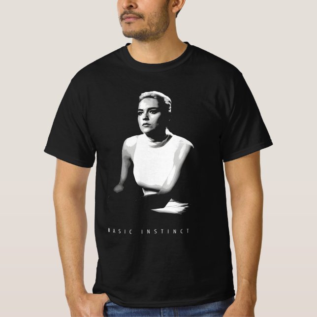 "  Basic  Sharon Stone" T-Shirt (Front)