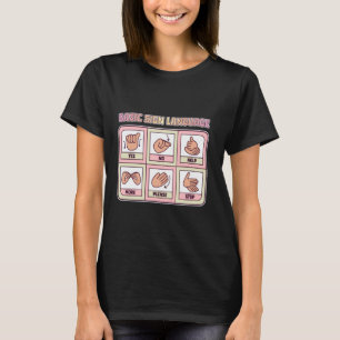 Basic Sign Language Speech Pathology AAC Sped SLP T-Shirt
