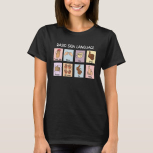 Basic Sign Language Speech Pathology AAC Sped Teac T-Shirt