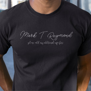 Basic Signature Name Black T-Shirt