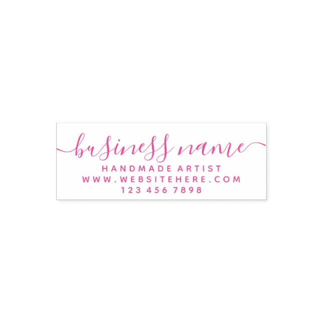 Basic Signature script business name Self-inking Stamp (Design)
