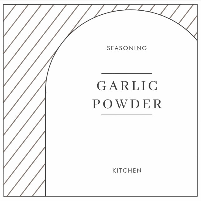 Basic So Minimal Kitchen Pantry Jar Labels (Front)
