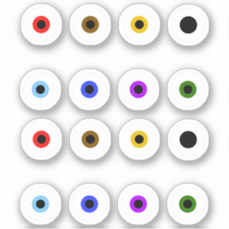 Basic Spooky Colourful Eyeballs