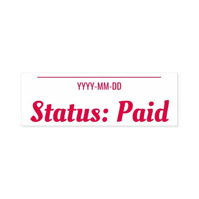 Basic "Status: Paid" Rubber Stamp (Design)