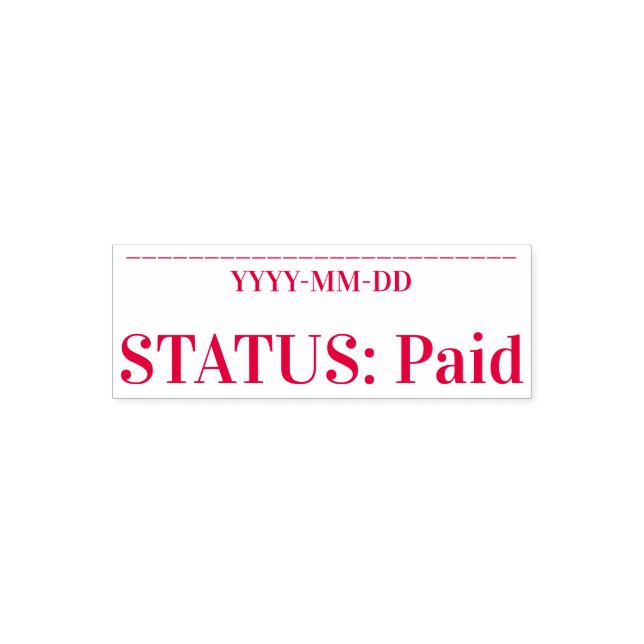 Basic "STATUS: Paid" Rubber Stamp (Design)