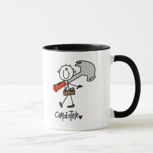 Basic Stick Figure Carpenter Tshirts and Gifts Mug