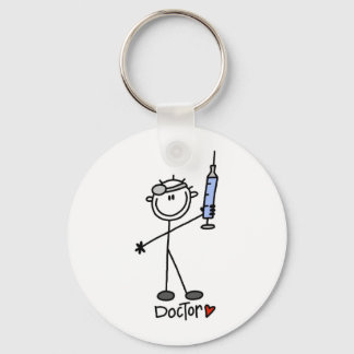 Basic Stick Figure Doctor Keychain