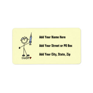 Basic Stick Figure Doctor Label