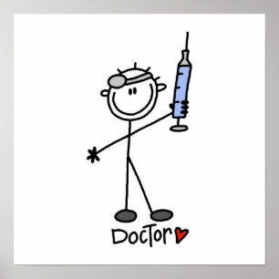 Basic Stick Figure Doctor Poster