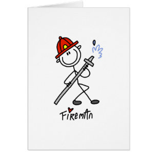 Basic Stick Figure Fireman T-shirts and Gifts