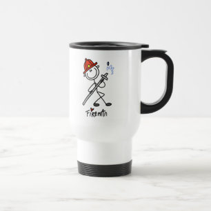 Basic Stick Figure Fireman T-shirts and Gifts Travel Mug
