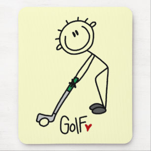 Basic Stick Figure Golf T-shirts and Gifts Mouse Pad