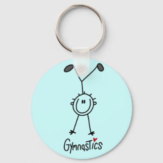 Basic Stick Figure Gymnastics Tshirts and Gifts Keychain