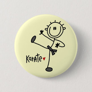 Basic Stick Figure Karate T-shirts and Gifts 2 Inch Round Button