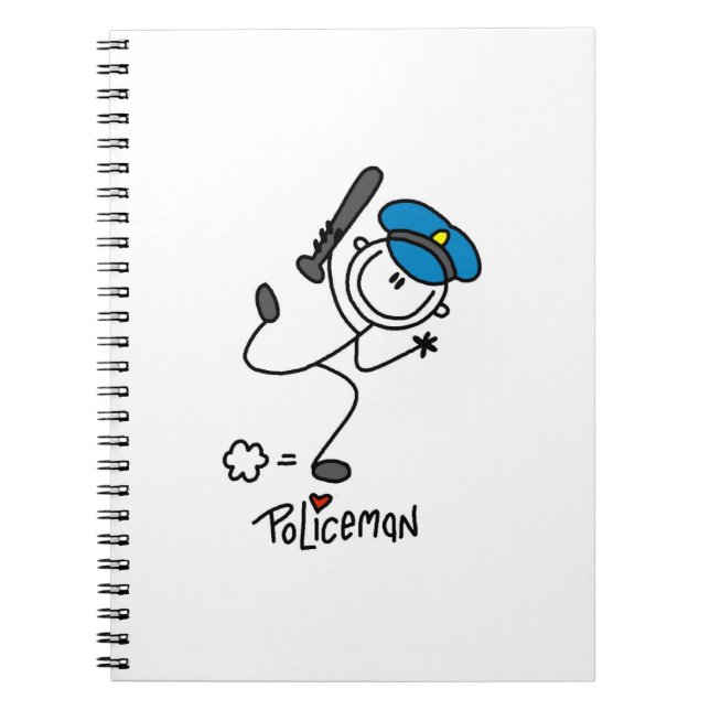 Basic Stick Figure Police Officer Notebook (Front)