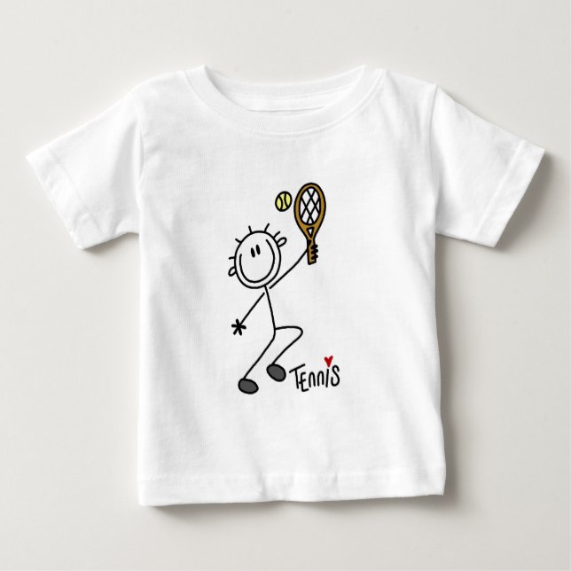 Basic Stick Figure Tennis Tshirts and Gifts (Front)