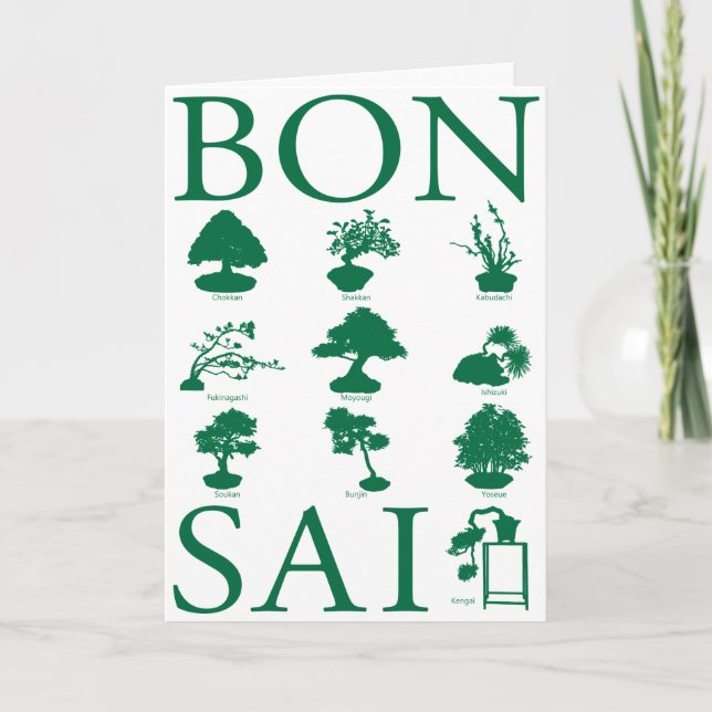 Basic Styles of Bonsai Tree Card (Front)