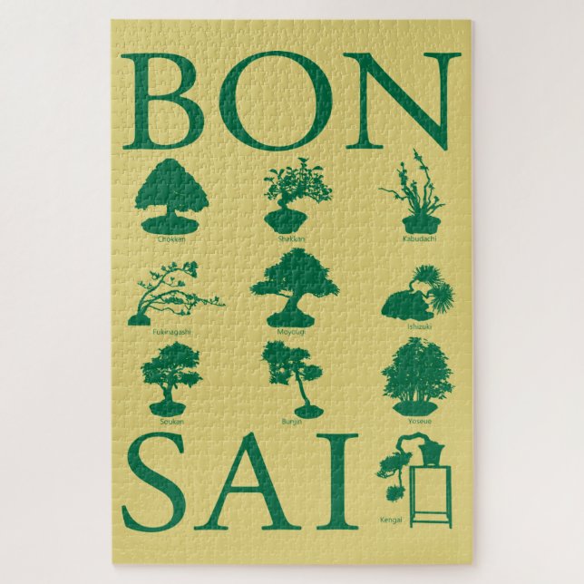 Basic Styles of Bonsai Tree Jigsaw Puzzle (Vertical)