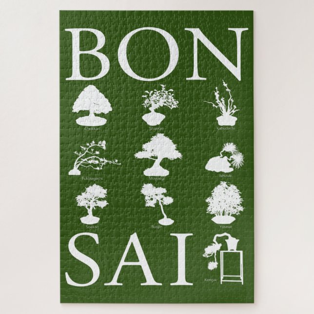 Basic Styles of Bonsai Tree Jigsaw Puzzle (Vertical)
