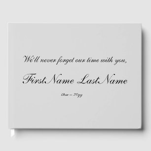 Basic, Subdued Memorial Guest Book