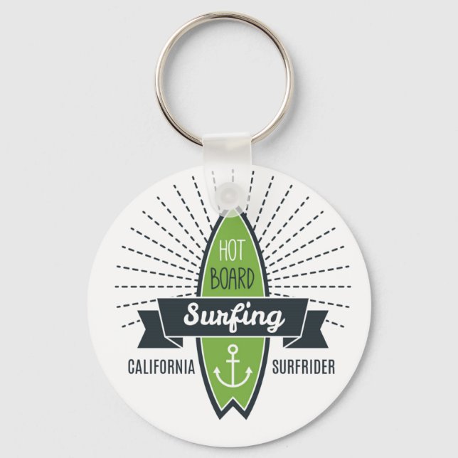 Basic Surf Key Door Keychain (Front)