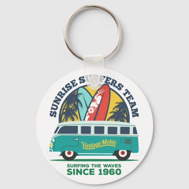 Basic Surf Key Door Keychain (Front)