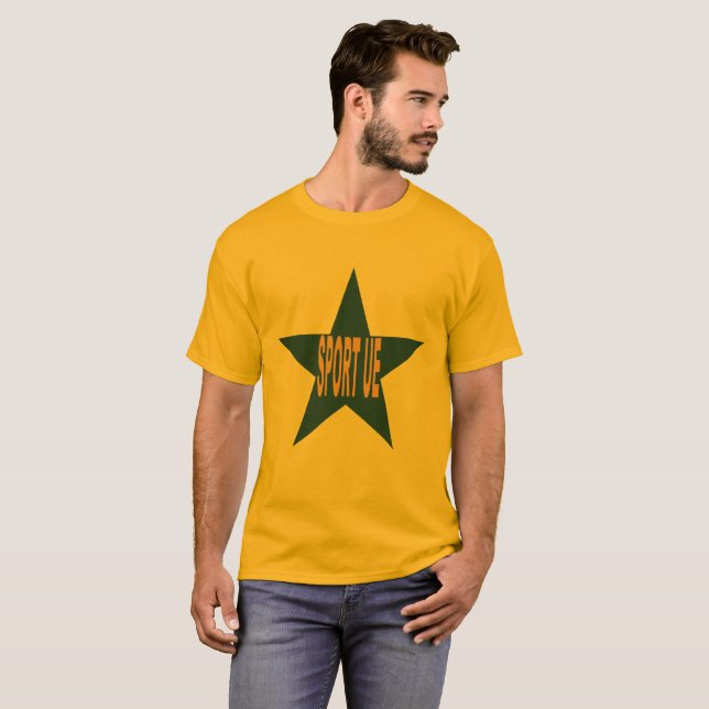 Basic T-shirt orange Design SPORT EUROPE (Front Full)