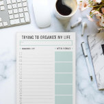 Basic Task List Editable Tear Away Daily Planner Notepad<br><div class="desc">Personalize to suit your taste by changing fonts,  colours and shapes of everything!</div>