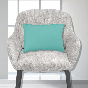 Basic Teal Aqua  Blue Solid Colour 11x16 Accent Pillow