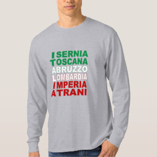 Basic tee-shirt green drill Design TOURISM ITALIA T-Shirt
