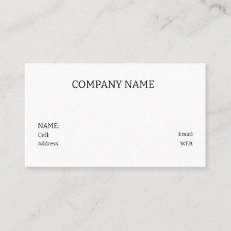 BASIC TEMPLATE BUSINESS CARD