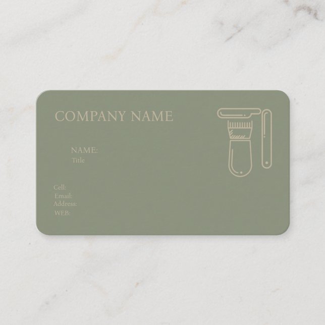 BASIC TEMPLATE BUSINESS CARD BARBER SHOP (Front)