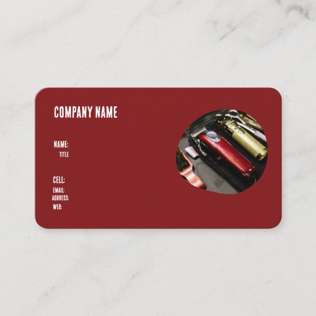 BASIC TEMPLATE BUSINESS CARD BARBER SHOP (Front)