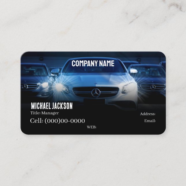 BASIC TEMPLATE BUSINESS CARD car forsale, carsales (Front)