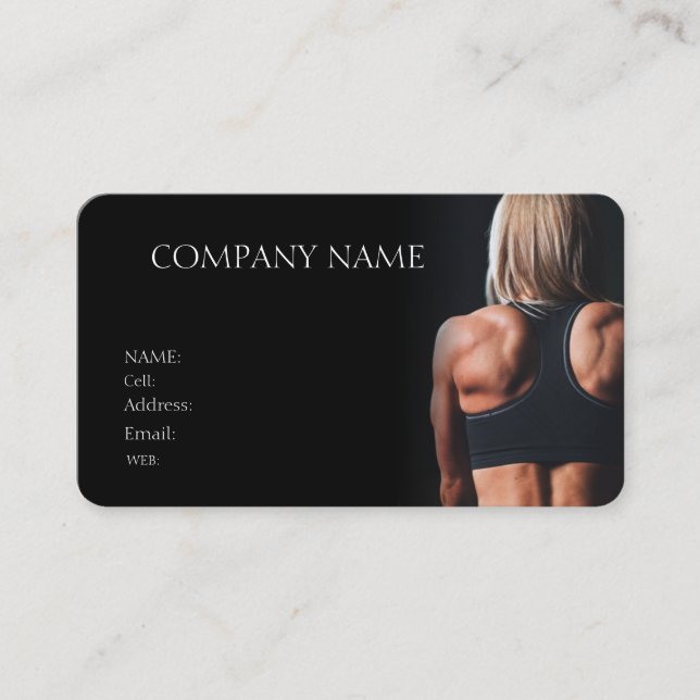 BASIC TEMPLATE BUSINESS CARD gym (Front)