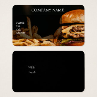 BASIC TEMPLATE BUSINESS CARD HAMBURGERS
