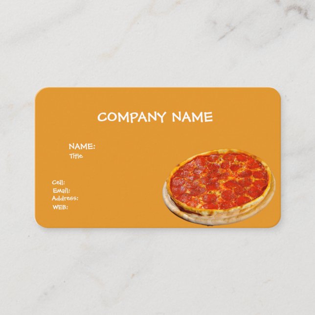 BASIC TEMPLATE BUSINESS CARD PIZZA (Front)