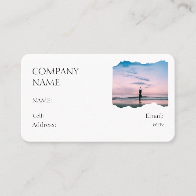 BASIC TEMPLATE BUSINESS CARD yoga (Front)