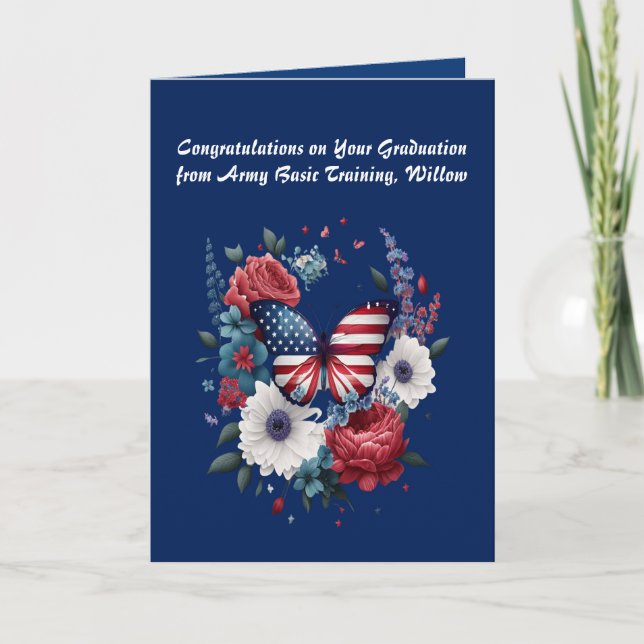 Basic Training Female Graduation Card  in Army (Front)