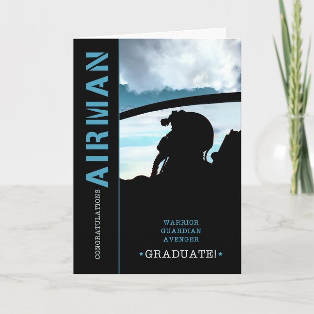 Basic Training Graduation Congratulations Airman Card (Front)