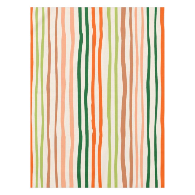 Basic Vintage Vertical Stripes Tablecloth (Front)